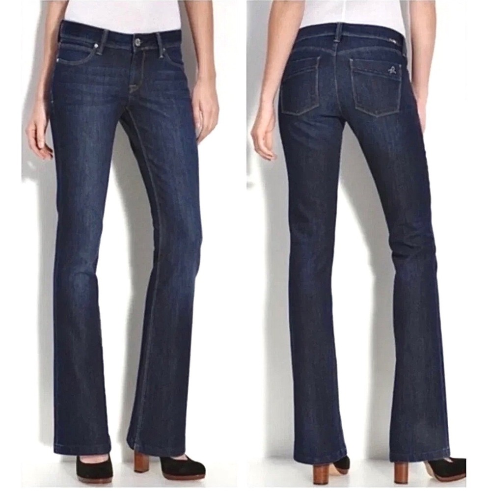 DL1961 Cindy Slim Bootcut Jeans Dark Stretch Denim Women Size 30 Classic Capsule